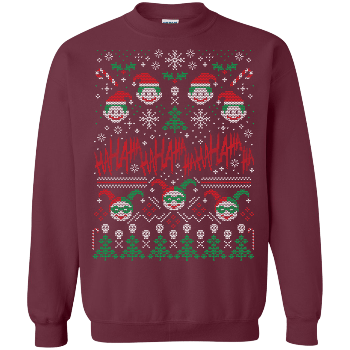 Sweatshirts Maroon / Small HaHa Holidays Crewneck Sweatshirt