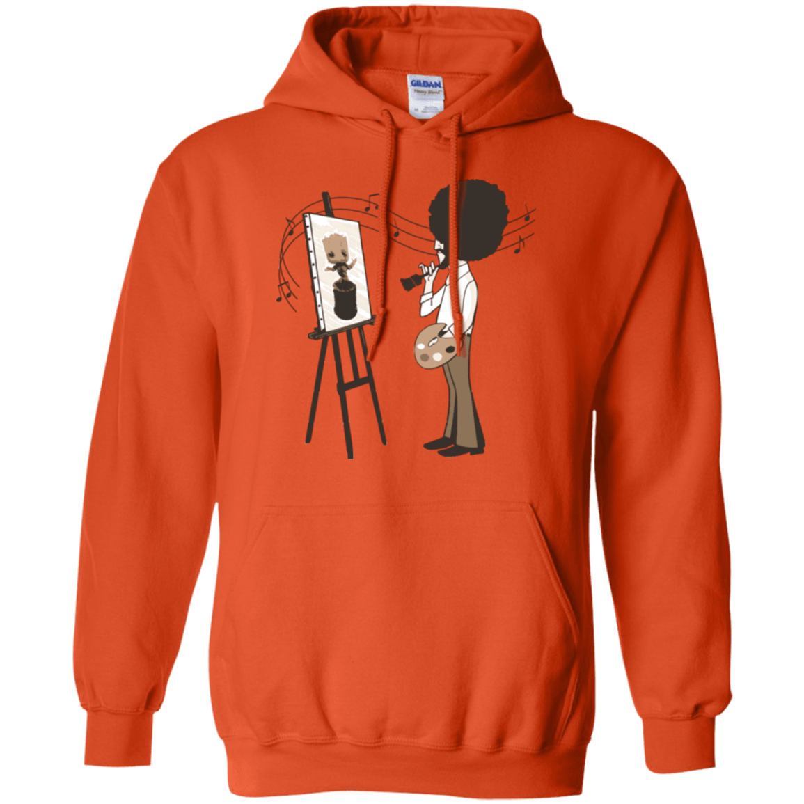 Sweatshirts Orange / Small Happy Little Tree Pullover Hoodie