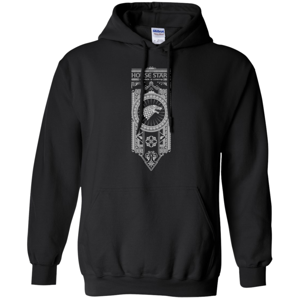 Sweatshirts Black / Small House Stark White Pullover Hoodie