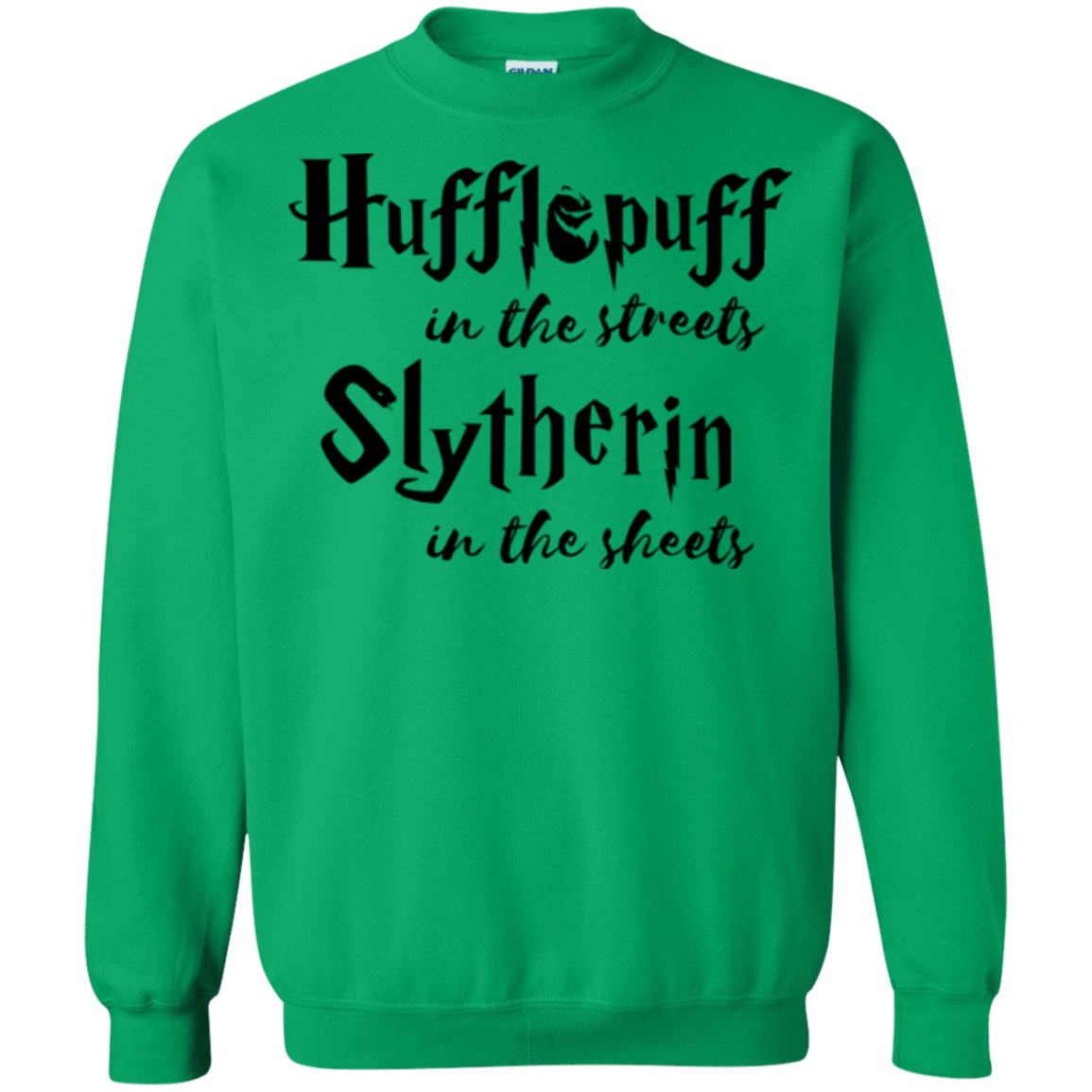 Sweatshirts Irish Green / Small Hufflepuff Streets Crewneck Sweatshirt