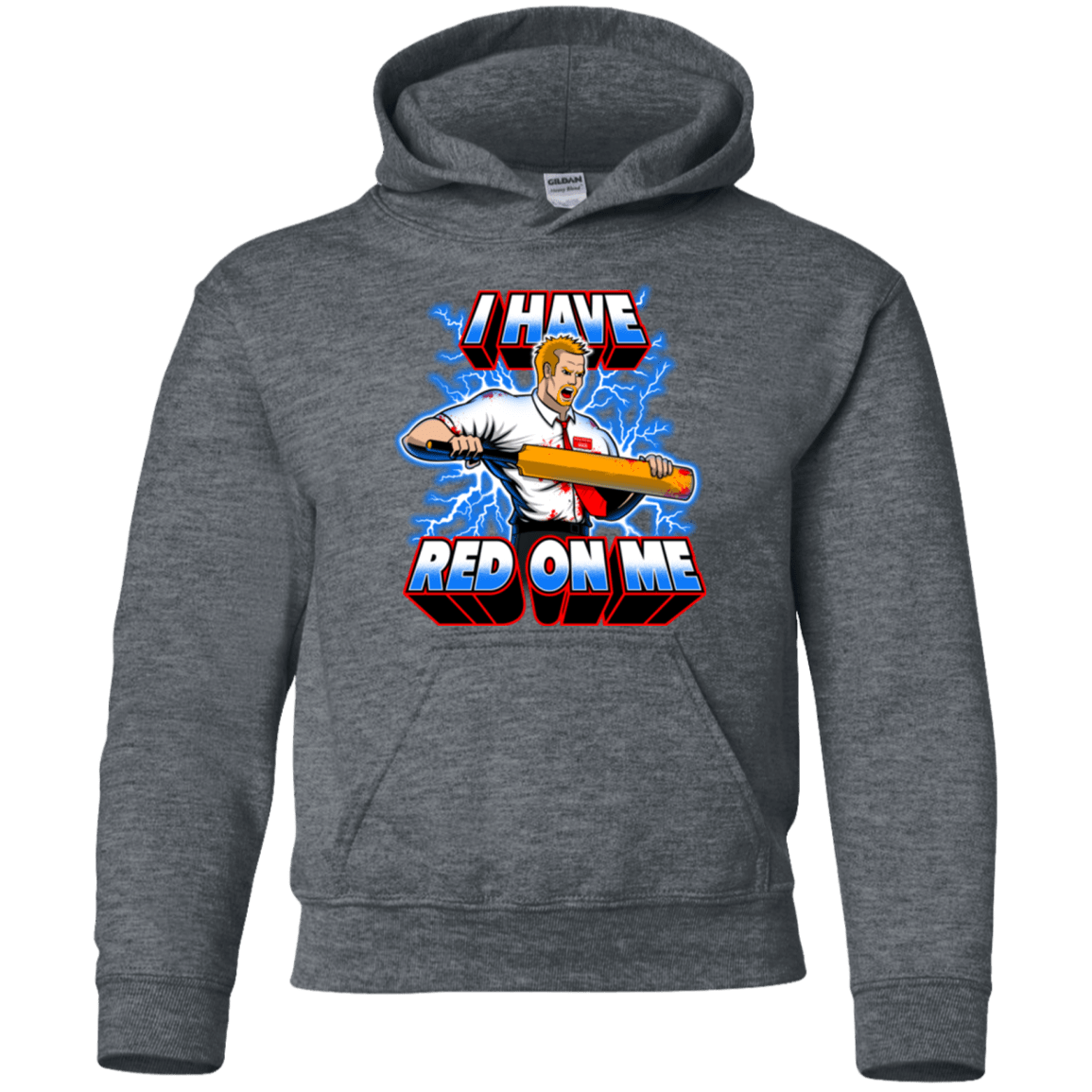 Sweatshirts Dark Heather / YS I have red on me Youth Hoodie