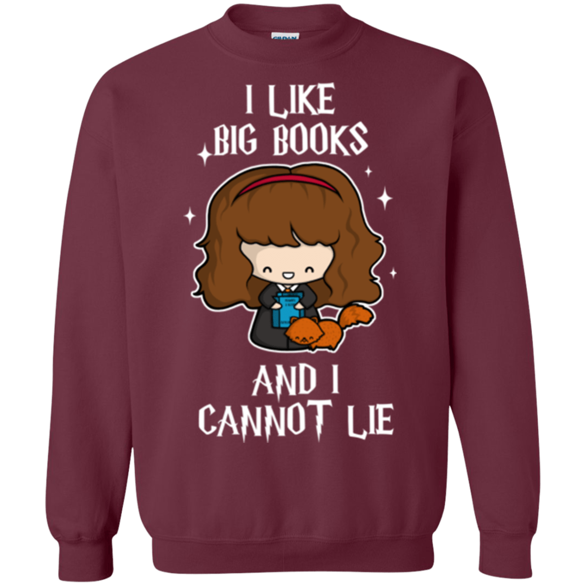 Sweatshirts Maroon / Small I Like Big Books Crewneck Sweatshirt