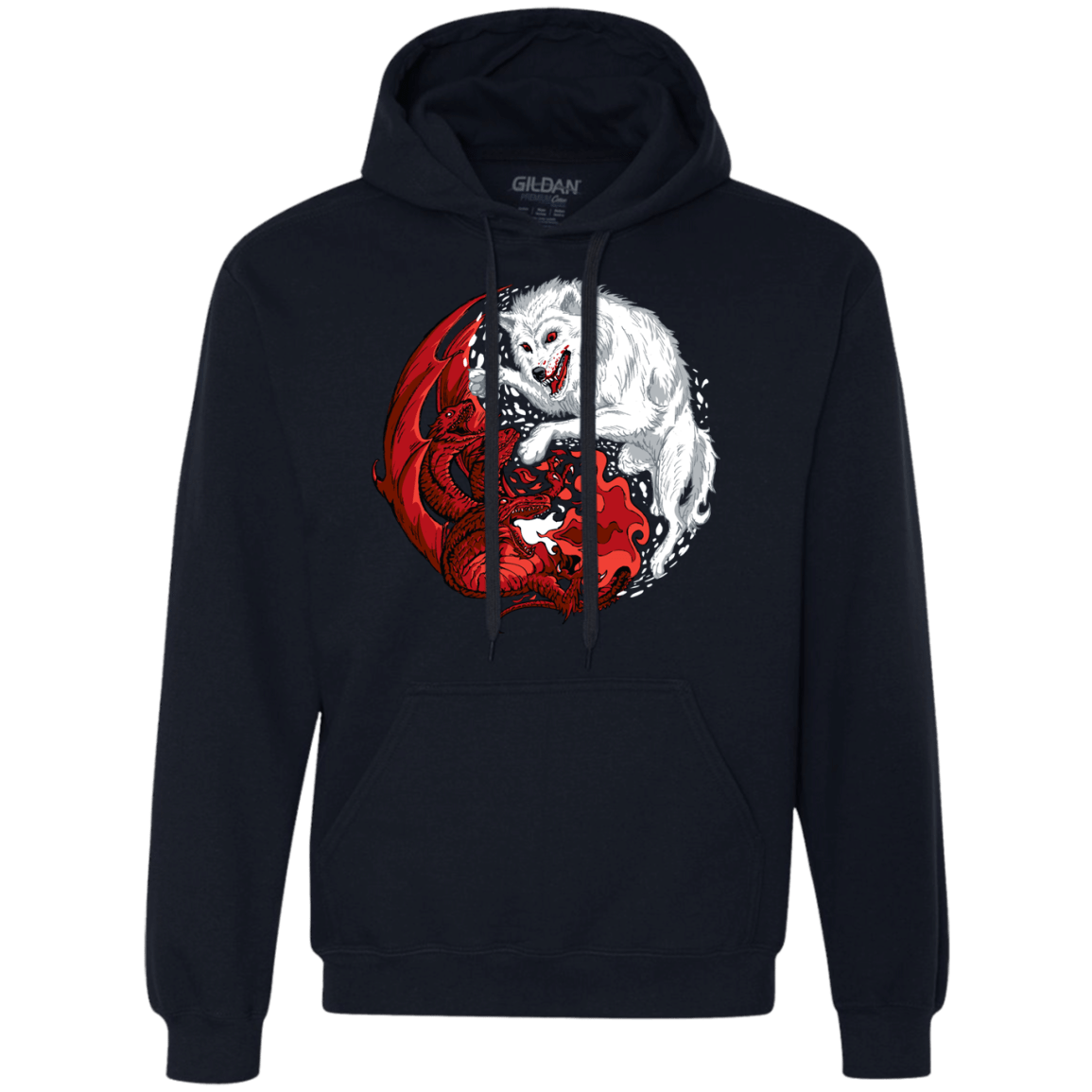 Sweatshirts Navy / Small Ice and Fire Premium Fleece Hoodie