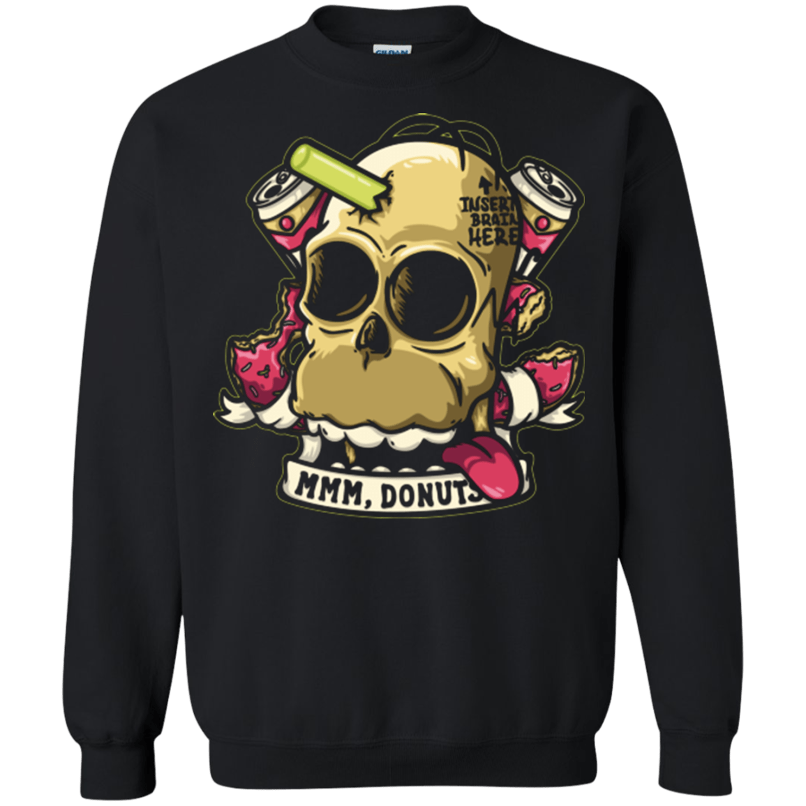 Sweatshirts Black / Small Insert Brain Here Crewneck Sweatshirt