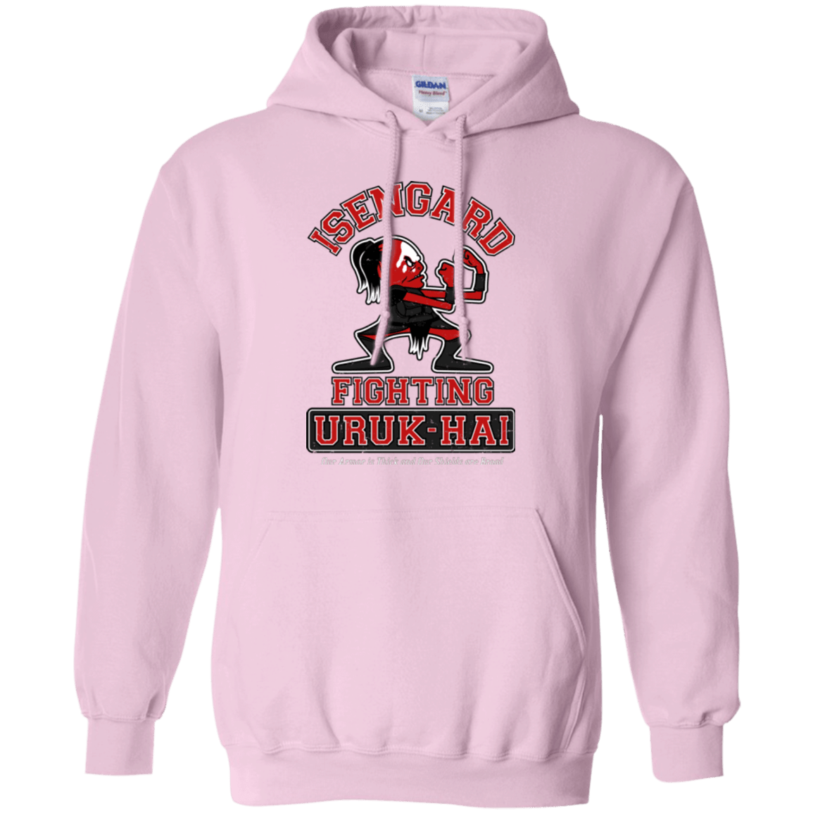 Sweatshirts Light Pink / Small ISENGARD FIGHTING URUKHAI Pullover Hoodie