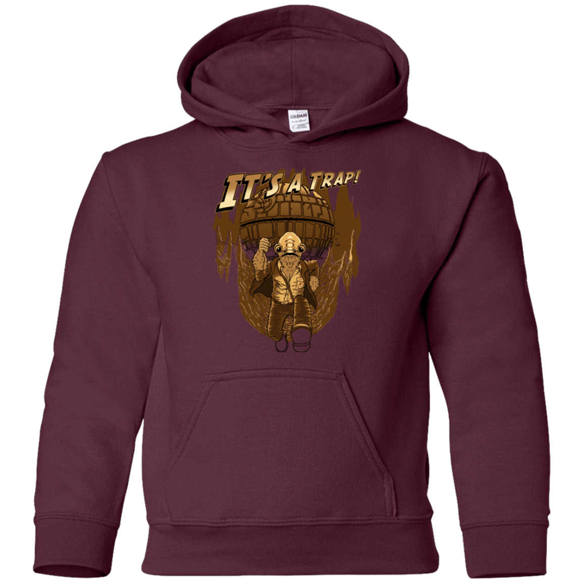 Sweatshirts Maroon / YS It's a trap!! Youth Hoodie