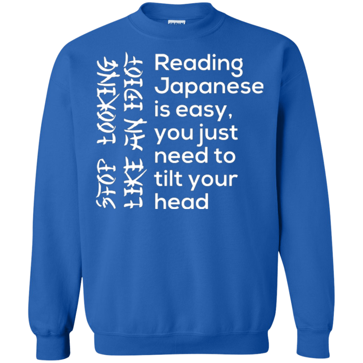 Sweatshirts Royal / Small Japanese Crewneck Sweatshirt