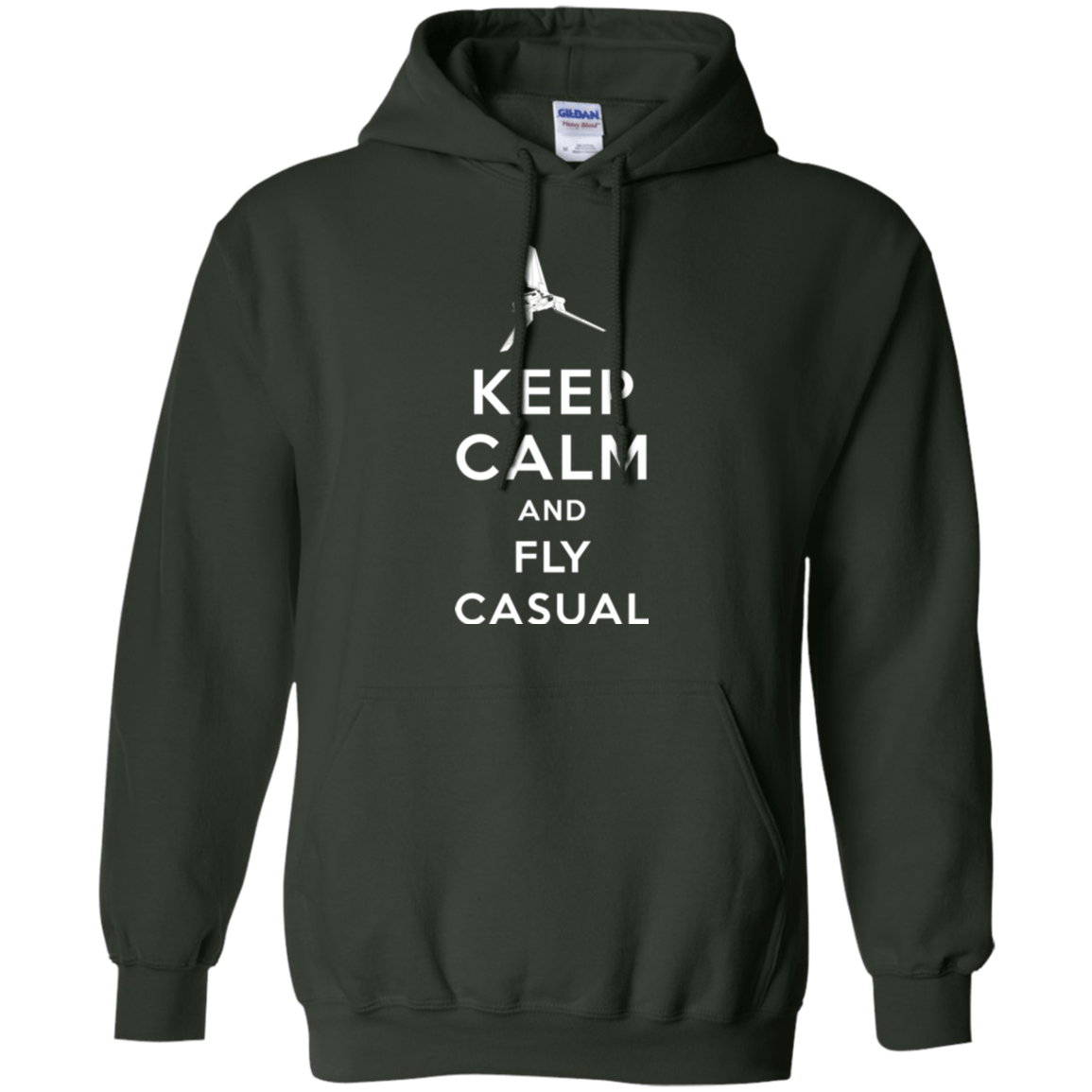 Sweatshirts Forest Green / Small Keep Calm and Fly Casual Pullover Hoodie