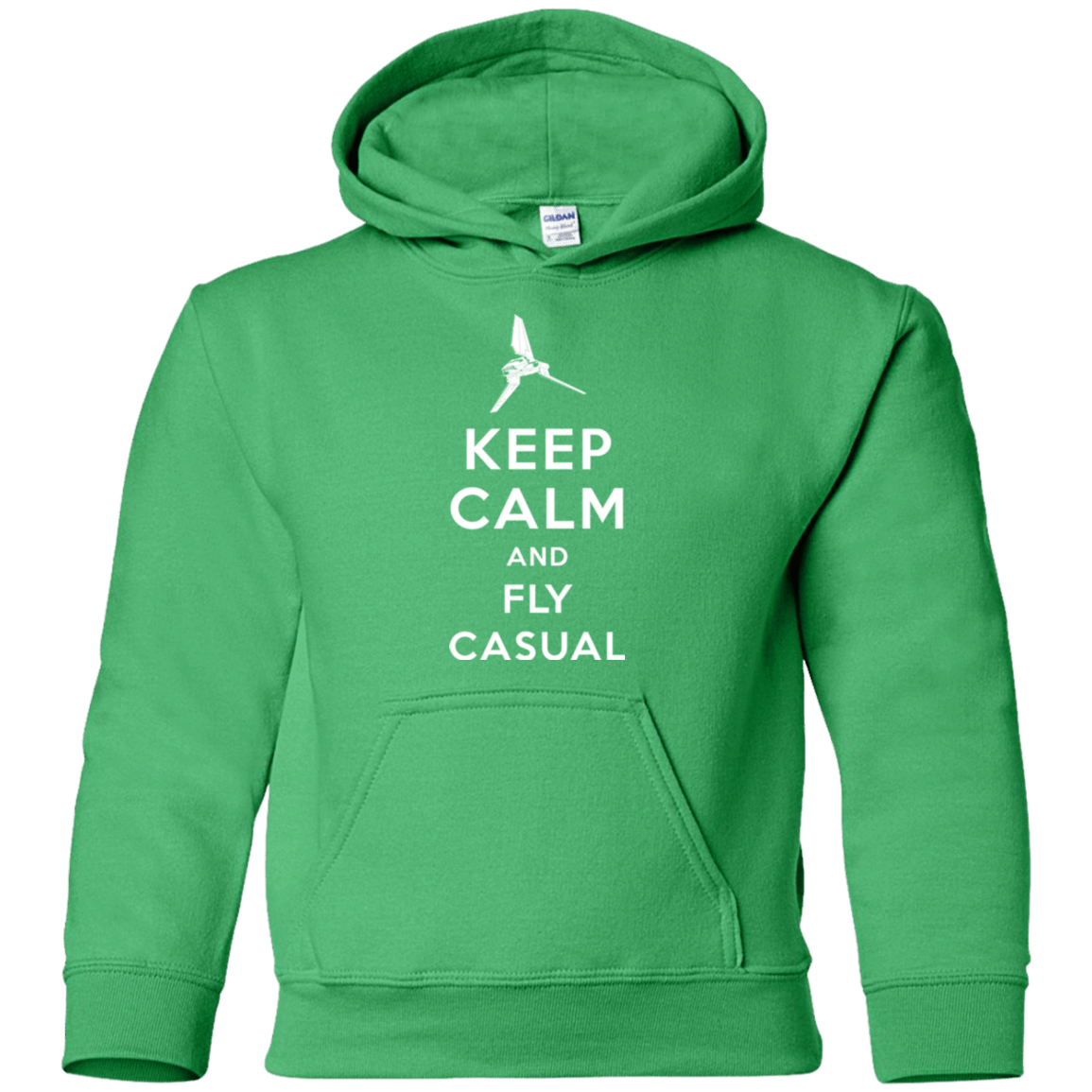 Sweatshirts Irish Green / YS Keep Calm and Fly Casual Youth Hoodie