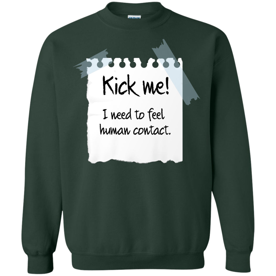 Sweatshirts Forest Green / Small Kick Me Crewneck Sweatshirt