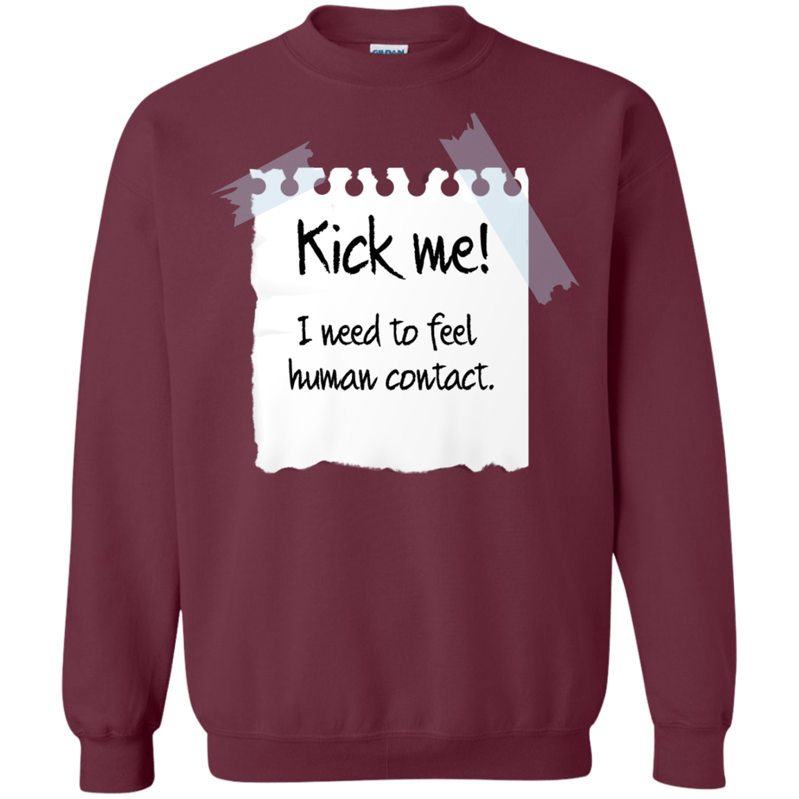 Sweatshirts Maroon / Small Kick Me Crewneck Sweatshirt