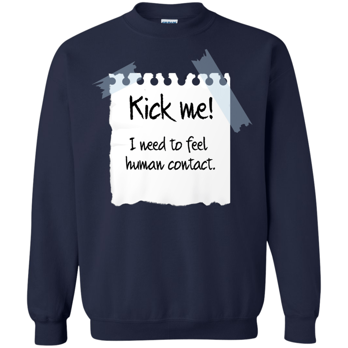 Sweatshirts Navy / Small Kick Me Crewneck Sweatshirt