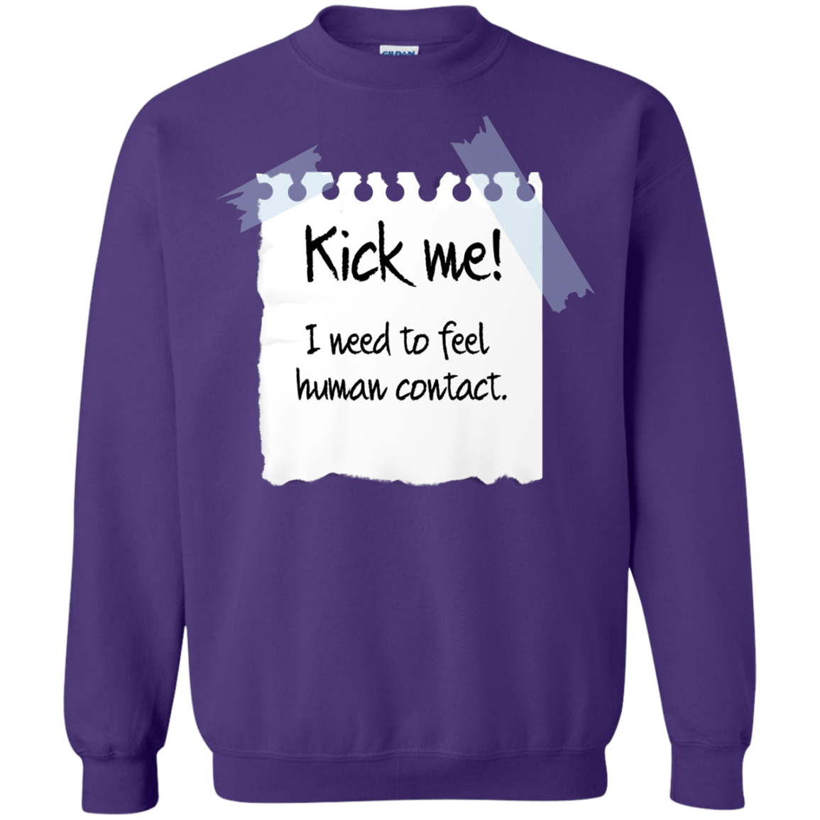 Sweatshirts Purple / Small Kick Me Crewneck Sweatshirt