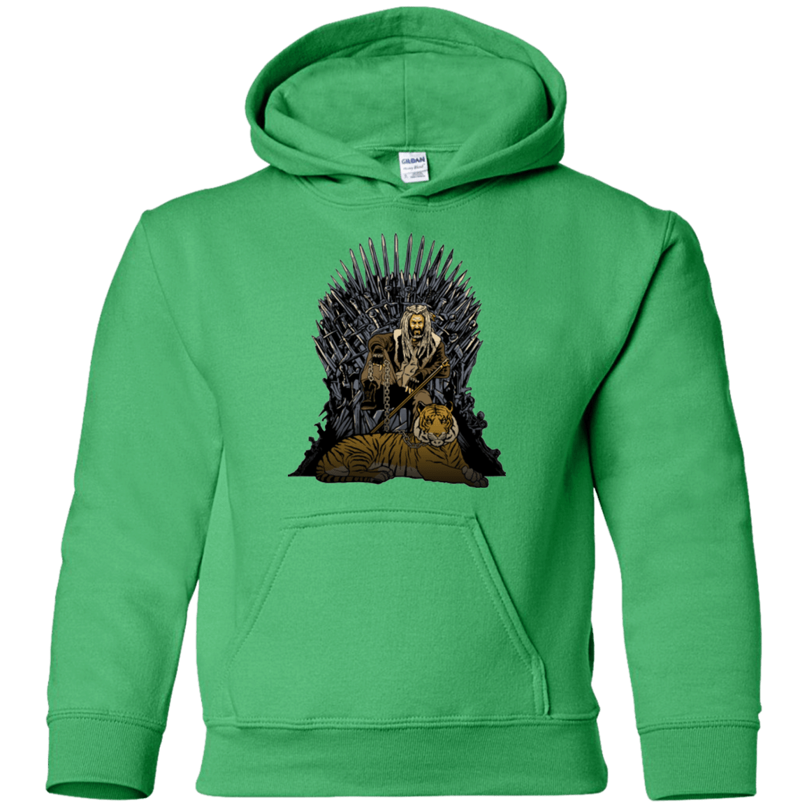 Sweatshirts Irish Green / YS King and Tiger Youth Hoodie