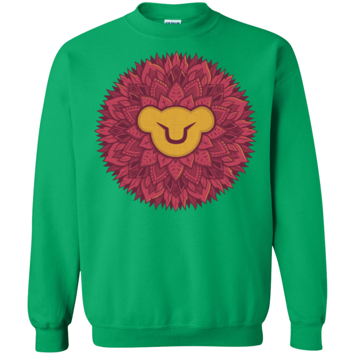 Sweatshirts Irish Green / Small Leaf Mane Mandala Crewneck Sweatshirt