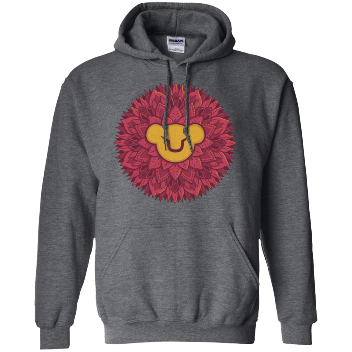 Sweatshirts Dark Heather / Small Leaf Mane Mandala Pullover Hoodie
