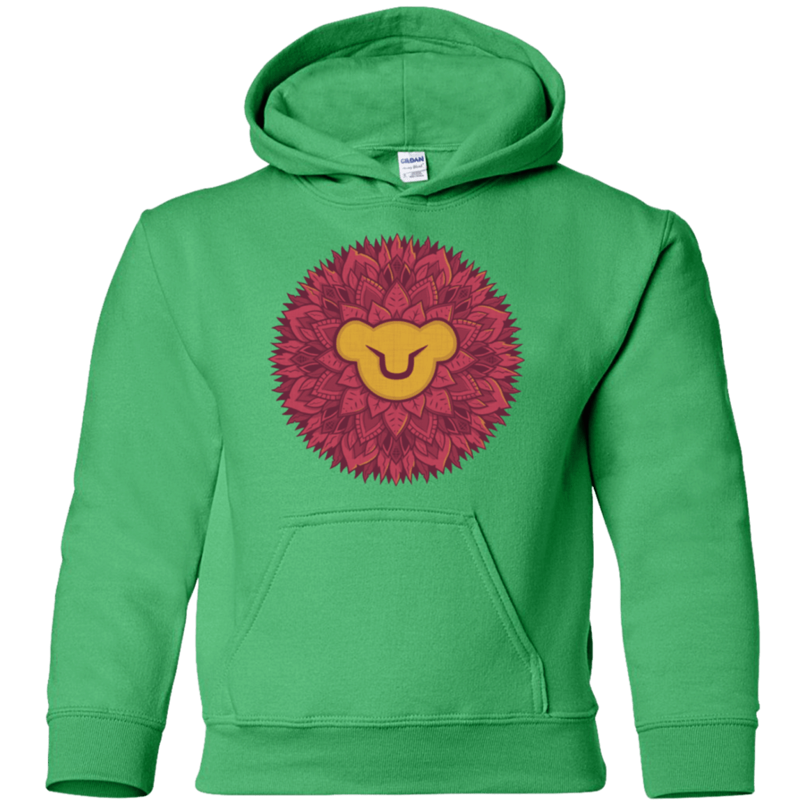 Sweatshirts Irish Green / YS Leaf Mane Mandala Youth Hoodie