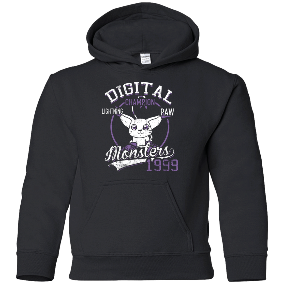 Sweatshirts Black / YS Lightning Paw Youth Hoodie