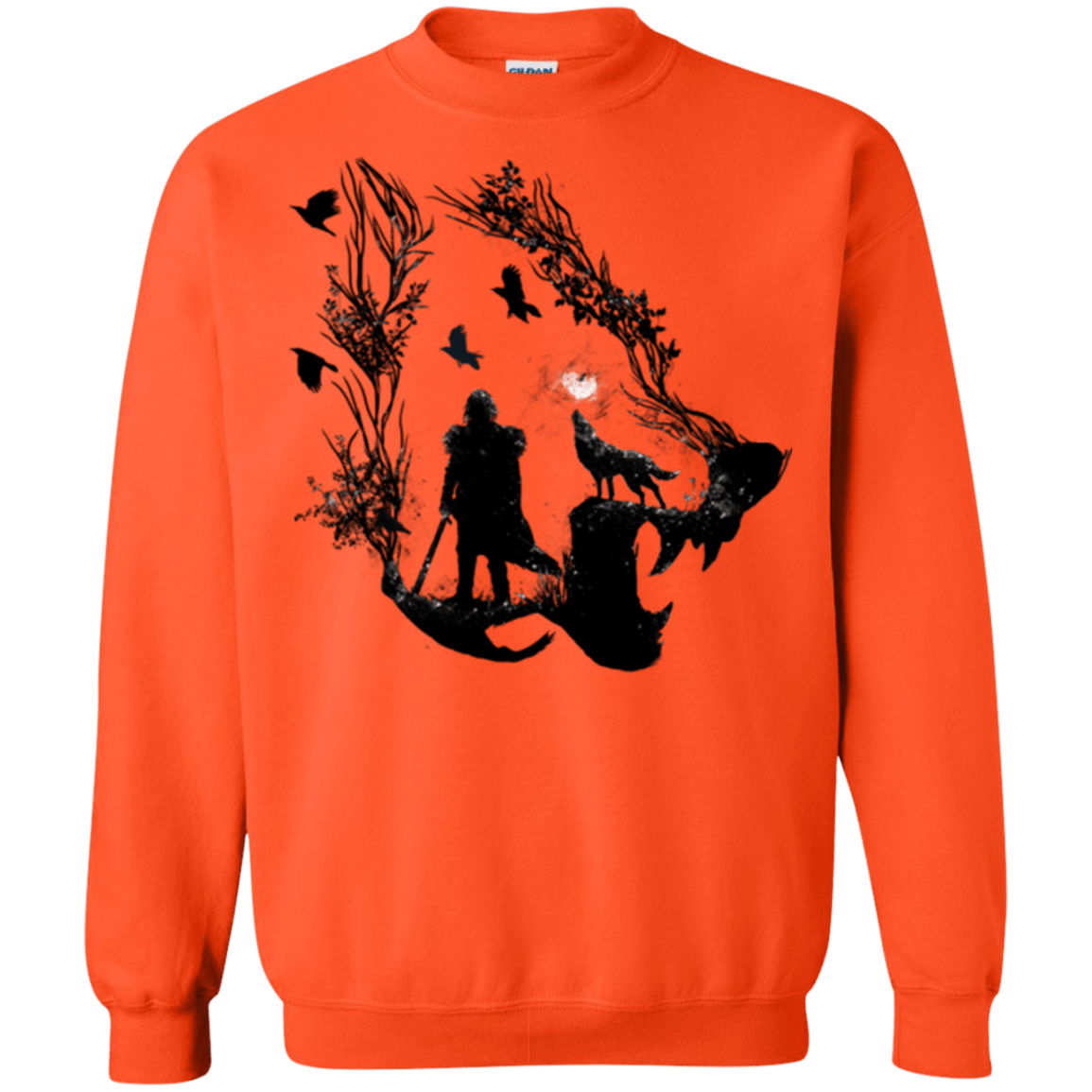 Sweatshirts Orange / Small Lone wolf Crewneck Sweatshirt
