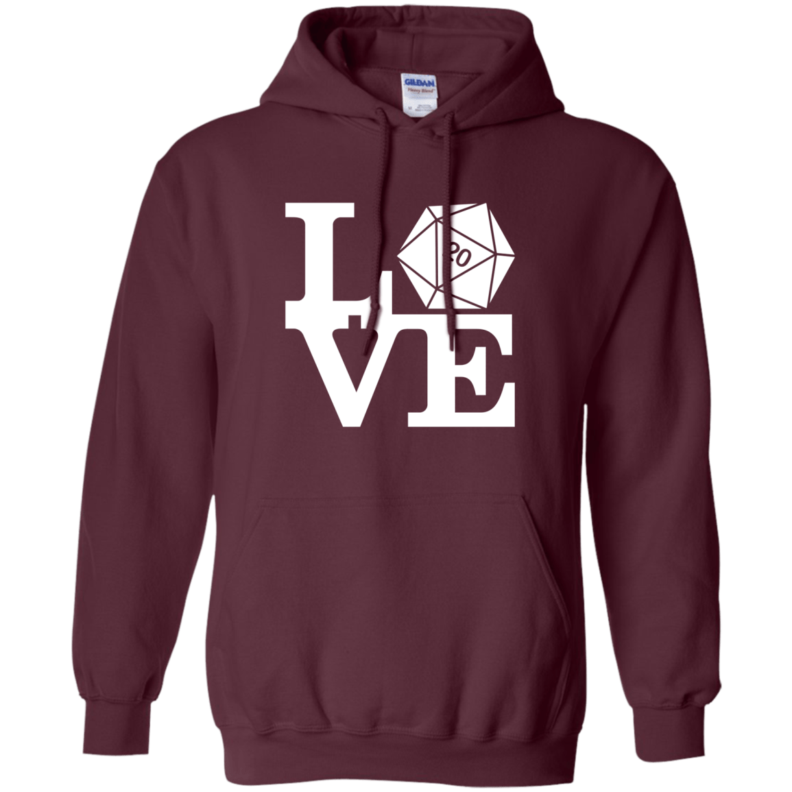 Sweatshirts Maroon / Small Love D20 Pullover Hoodie