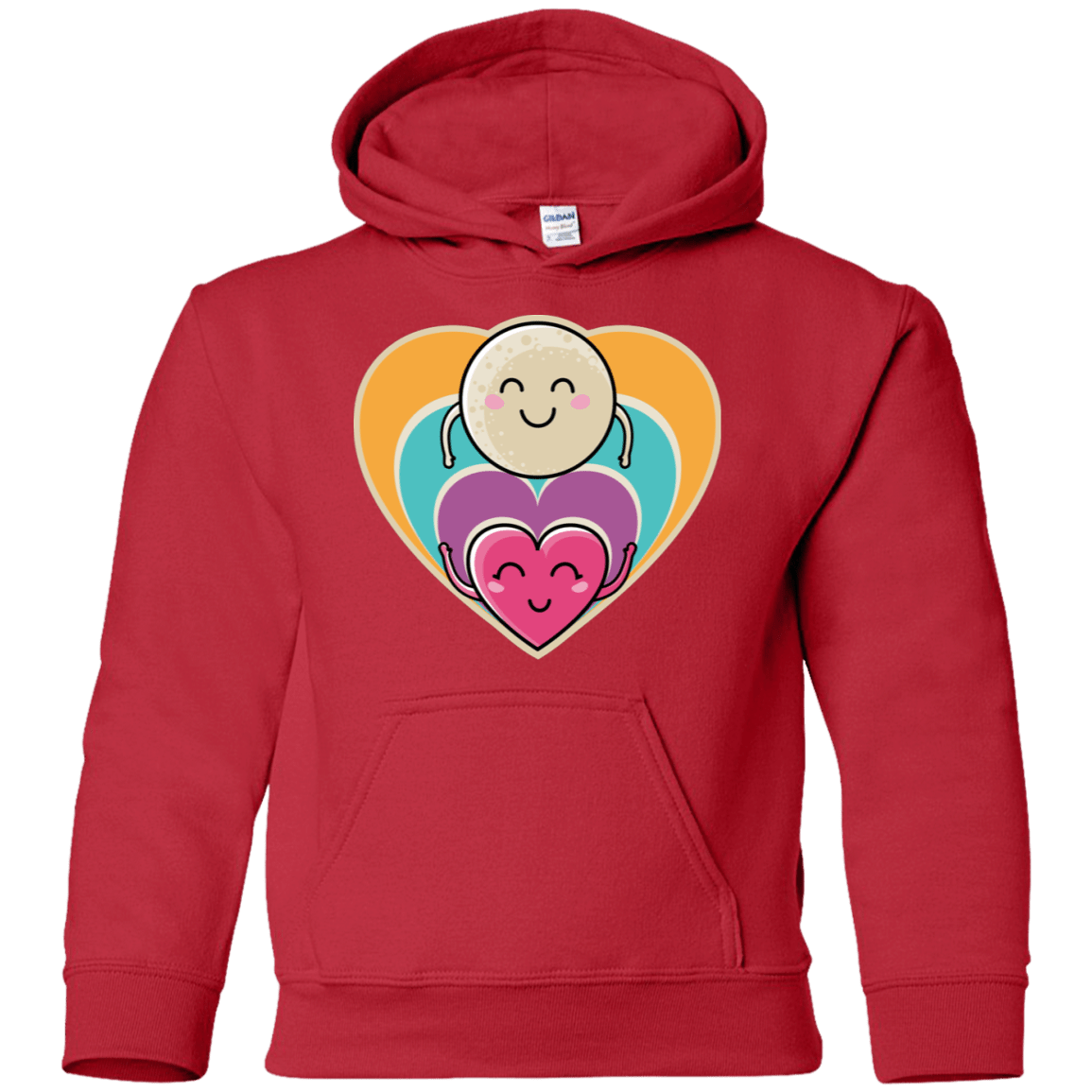 Sweatshirts Red / YS Love to the Moon and Back Youth Hoodie