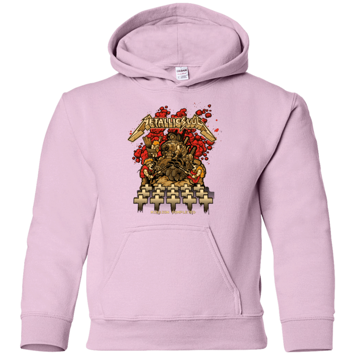 Sweatshirts Light Pink / YS METALLIC SLUG Youth Hoodie