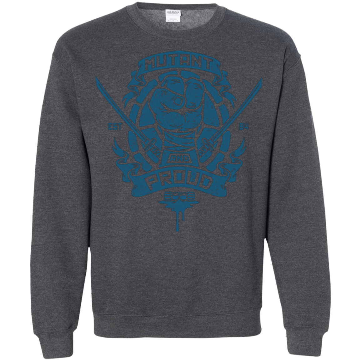 Sweatshirts Dark Heather / Small Mutant and Proud Leo Crewneck Sweatshirt