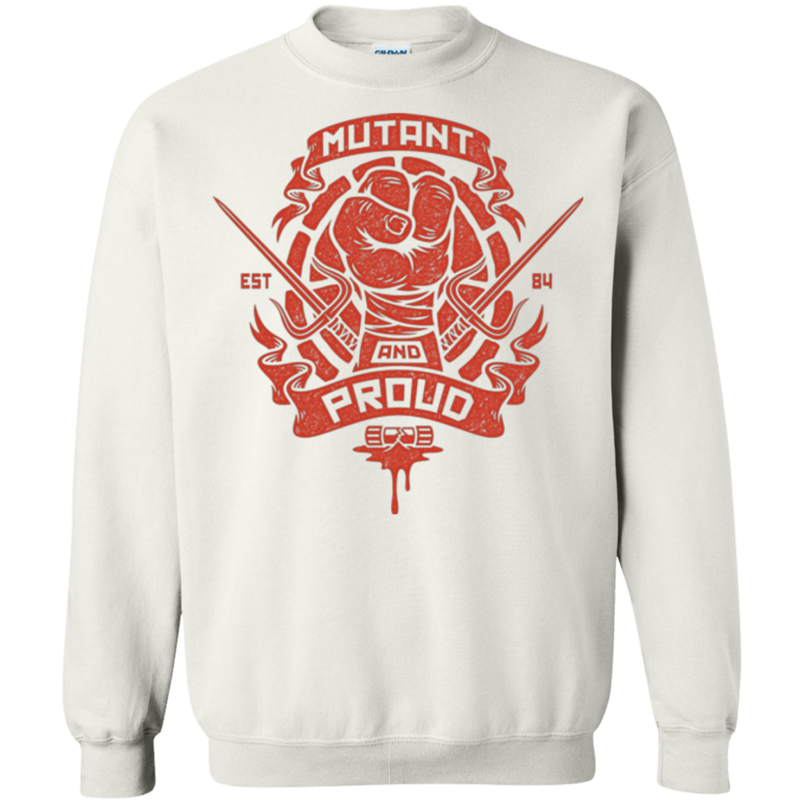 Sweatshirts White / Small Mutant and Proud Raph Crewneck Sweatshirt