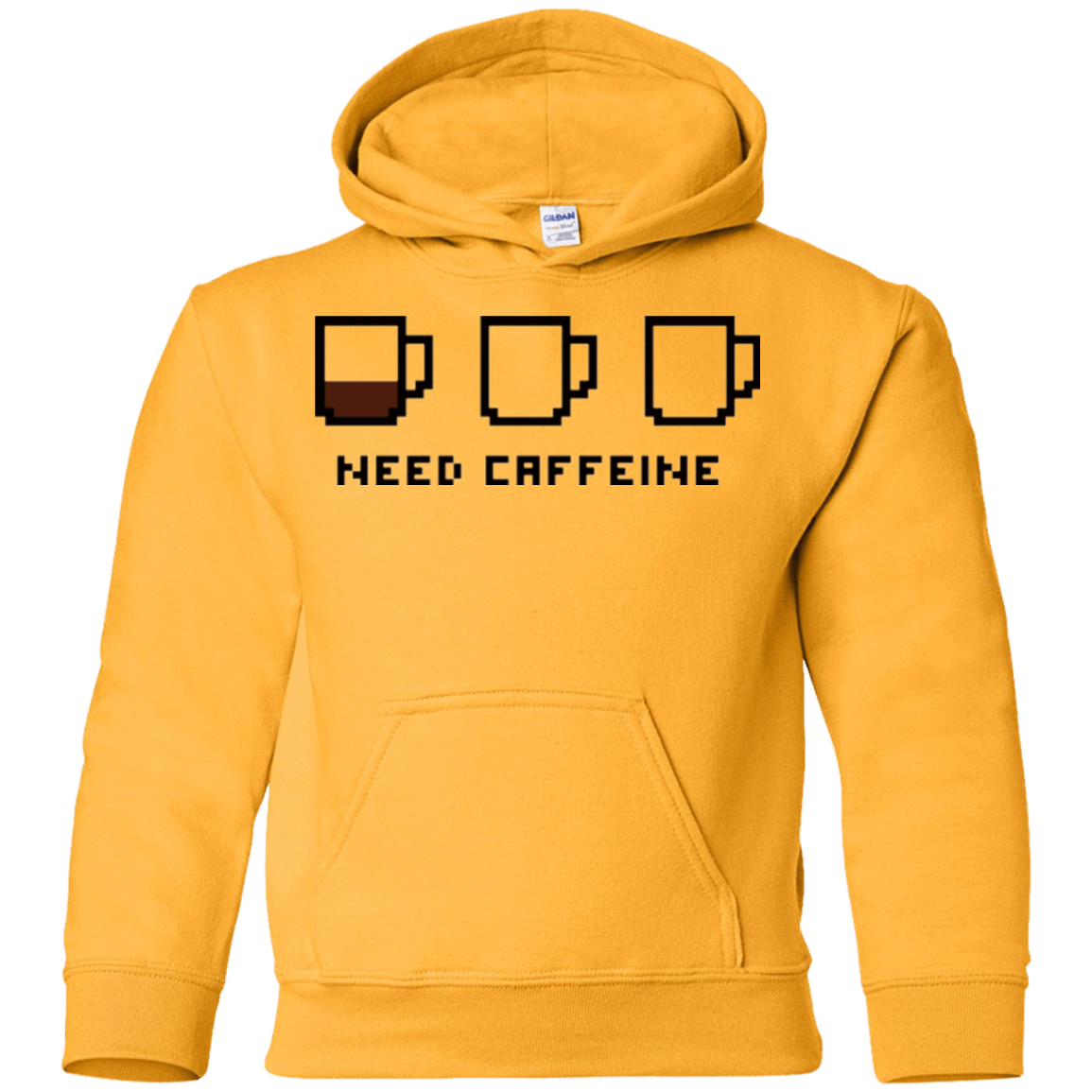 Sweatshirts Gold / YS Need Caffeine Youth Hoodie