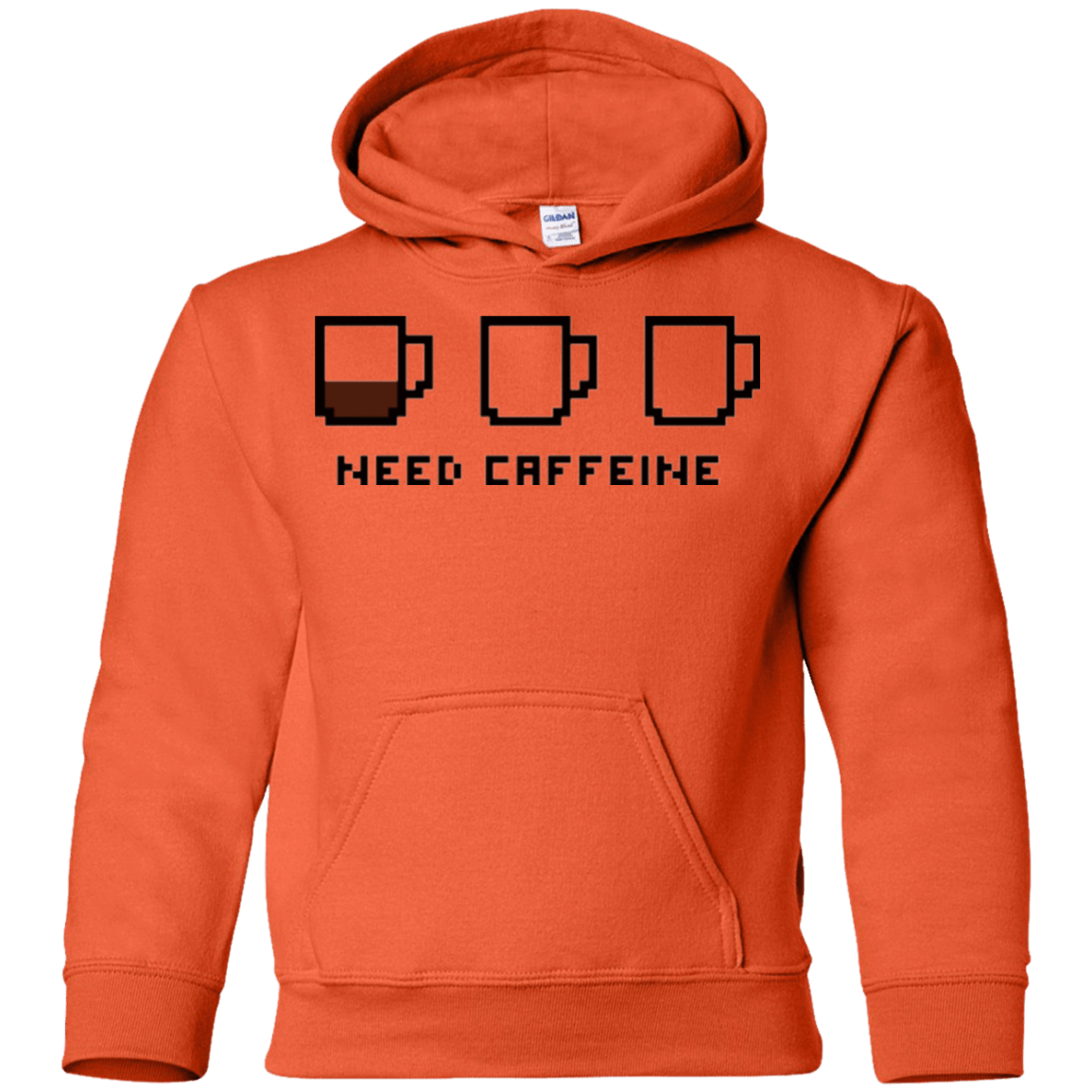 Sweatshirts Orange / YS Need Caffeine Youth Hoodie