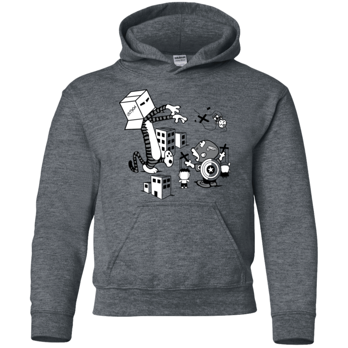 Sweatshirts Dark Heather / YS No Strings Attached Youth Hoodie