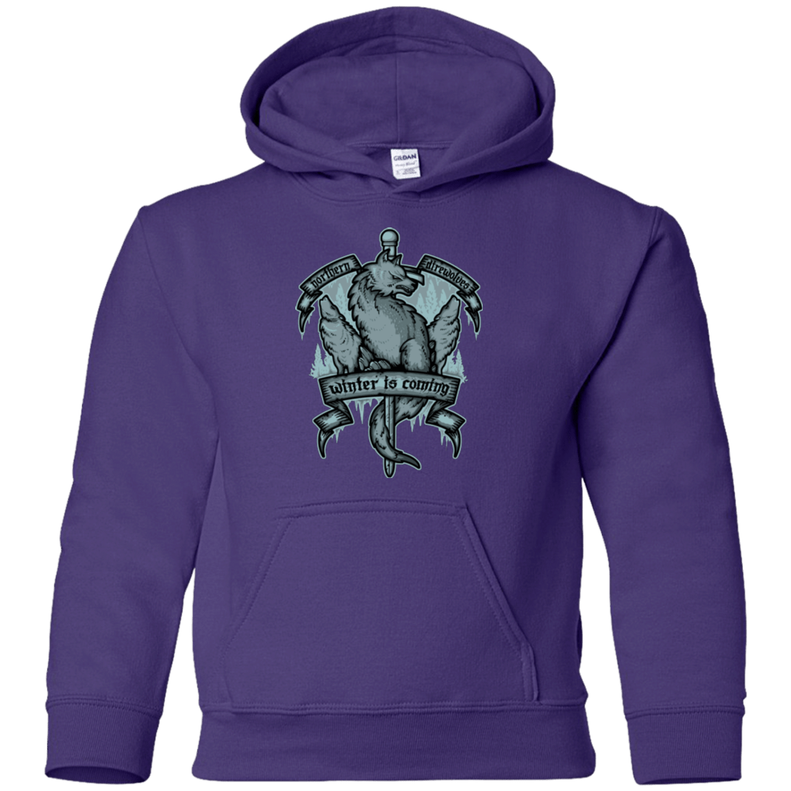 Sweatshirts Purple / YS Northern Direwolves Youth Hoodie
