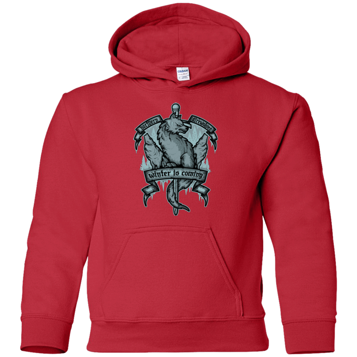 Sweatshirts Red / YS Northern Direwolves Youth Hoodie