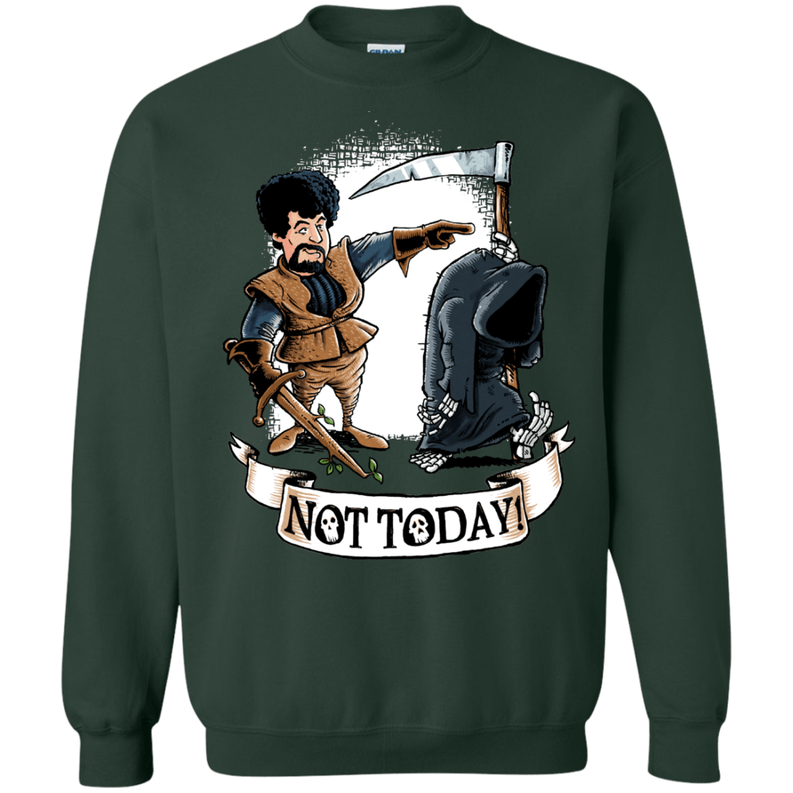 Sweatshirts Forest Green / Small Not Today Crewneck Sweatshirt