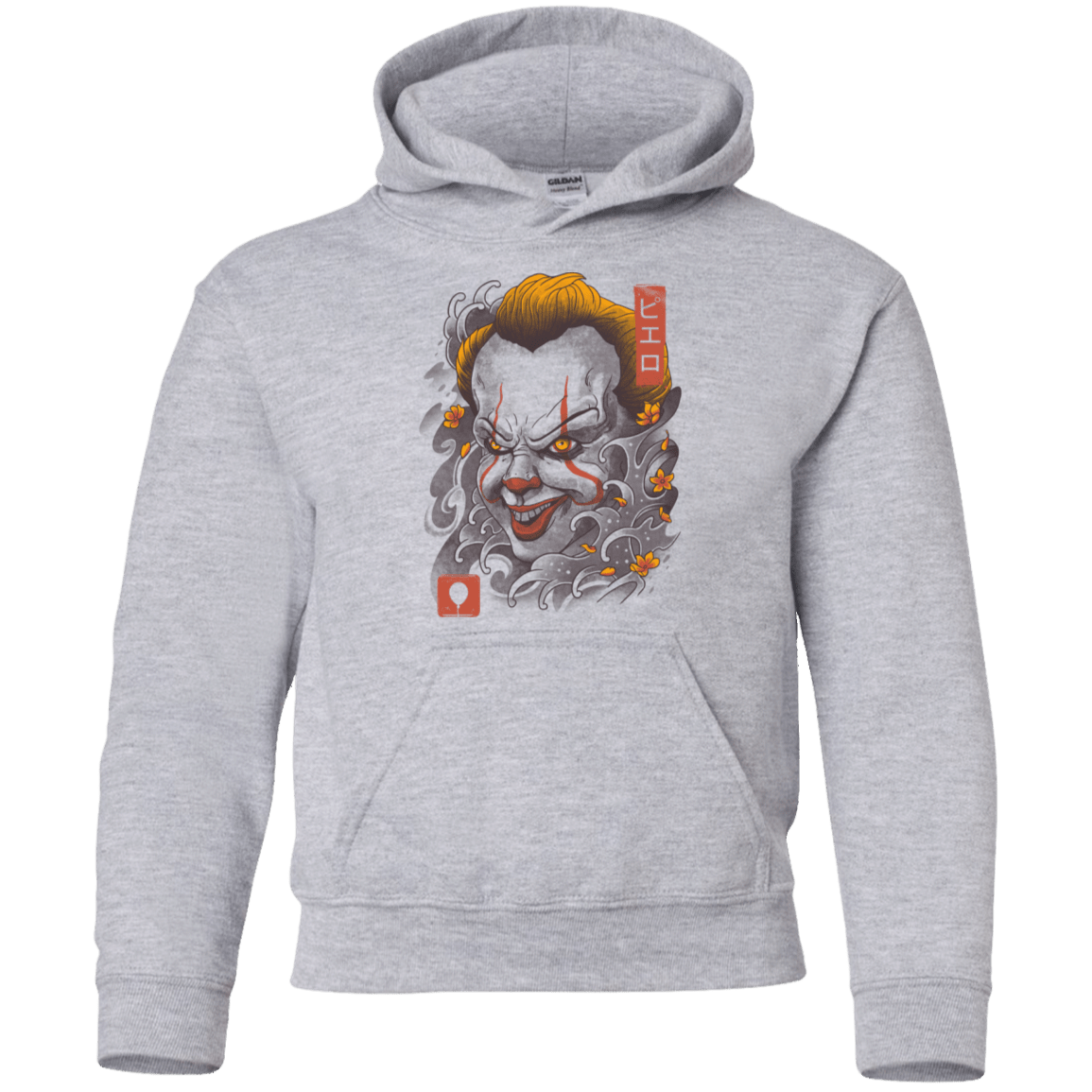 Sweatshirts Sport Grey / YS Oni Clown Mask Youth Hoodie