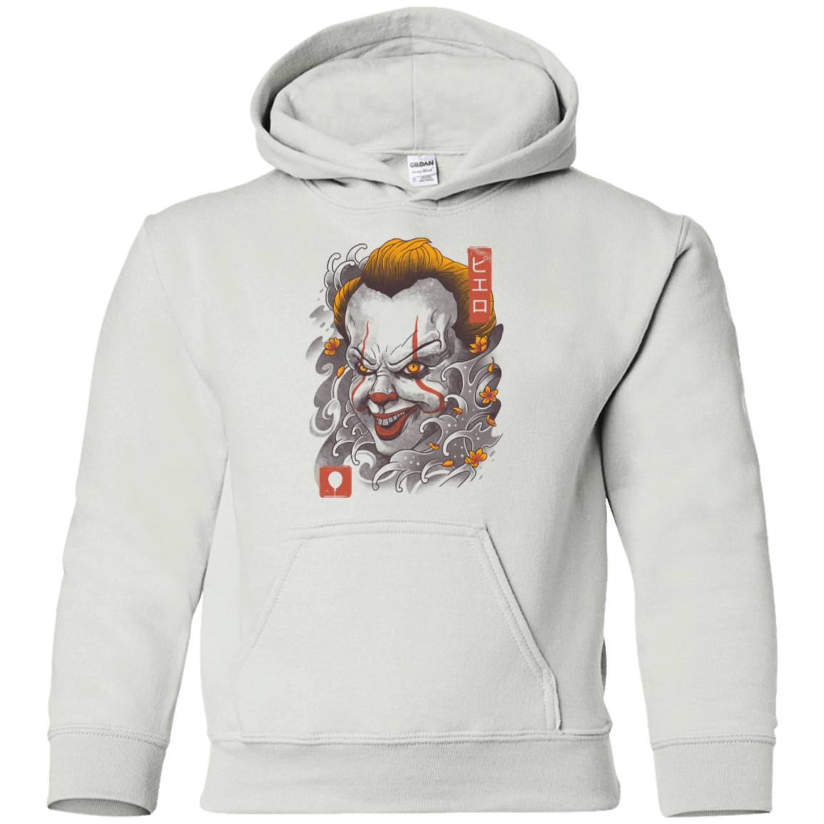 Sweatshirts White / YS Oni Clown Mask Youth Hoodie