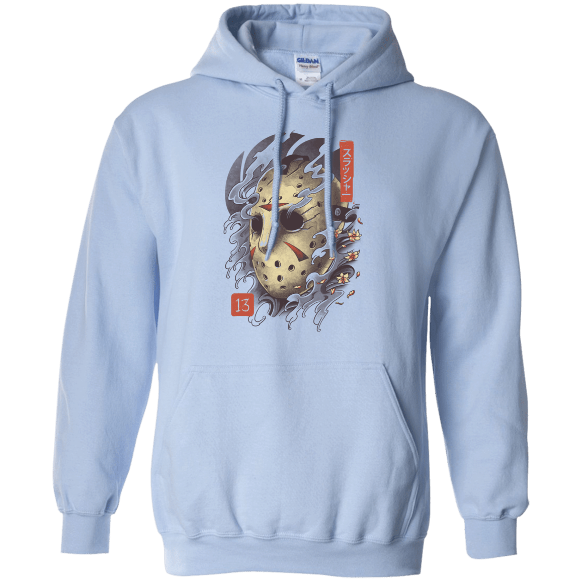 Sweatshirts Light Blue / S Oni Jason Mask Pullover Hoodie