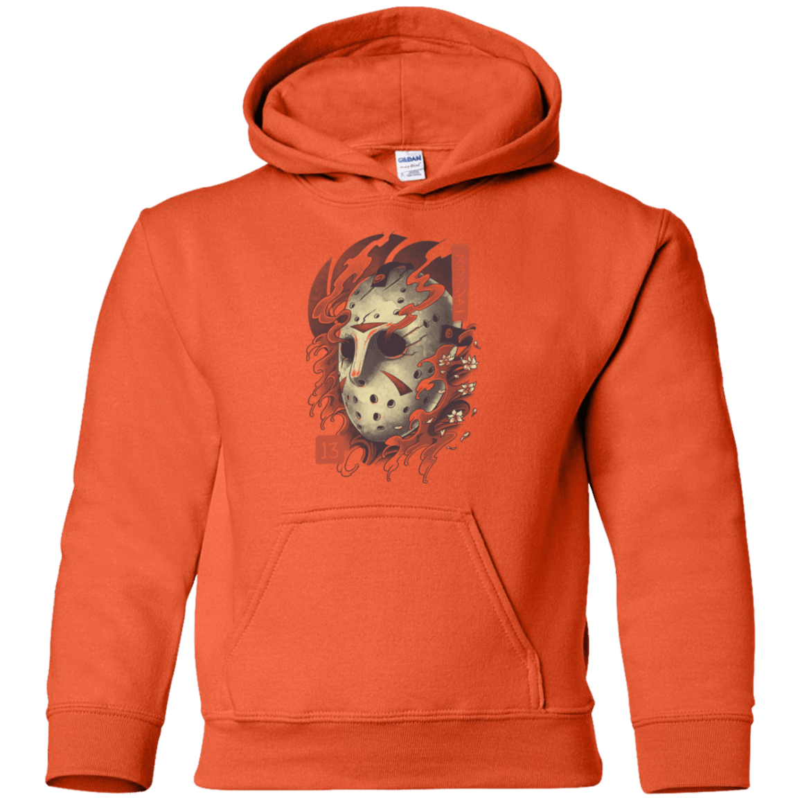 Sweatshirts Orange / YS Oni Jason Mask Youth Hoodie