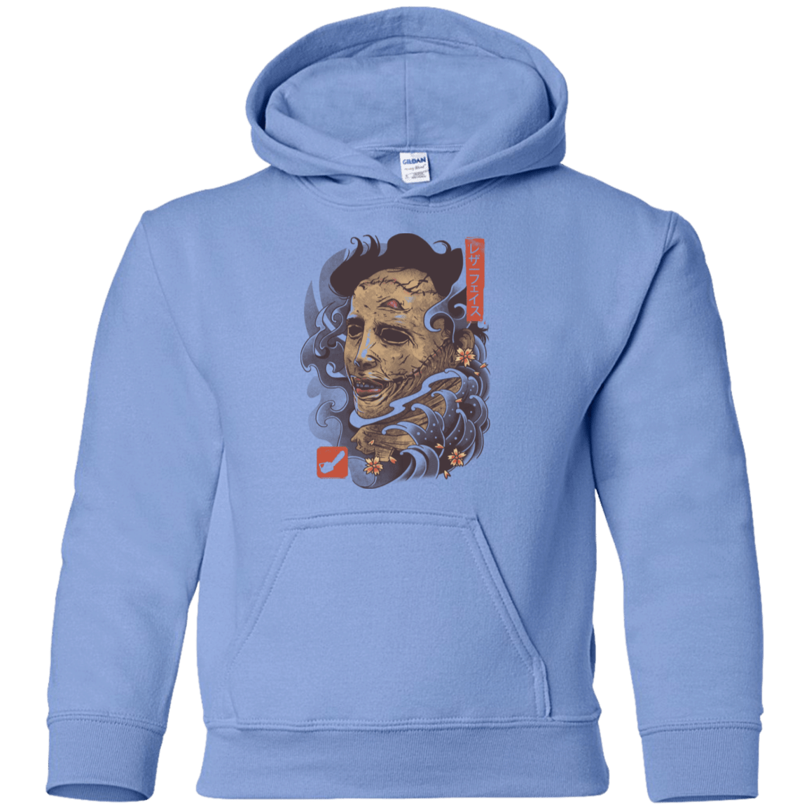 Sweatshirts Carolina Blue / YS Oni Leather Mask Youth Hoodie
