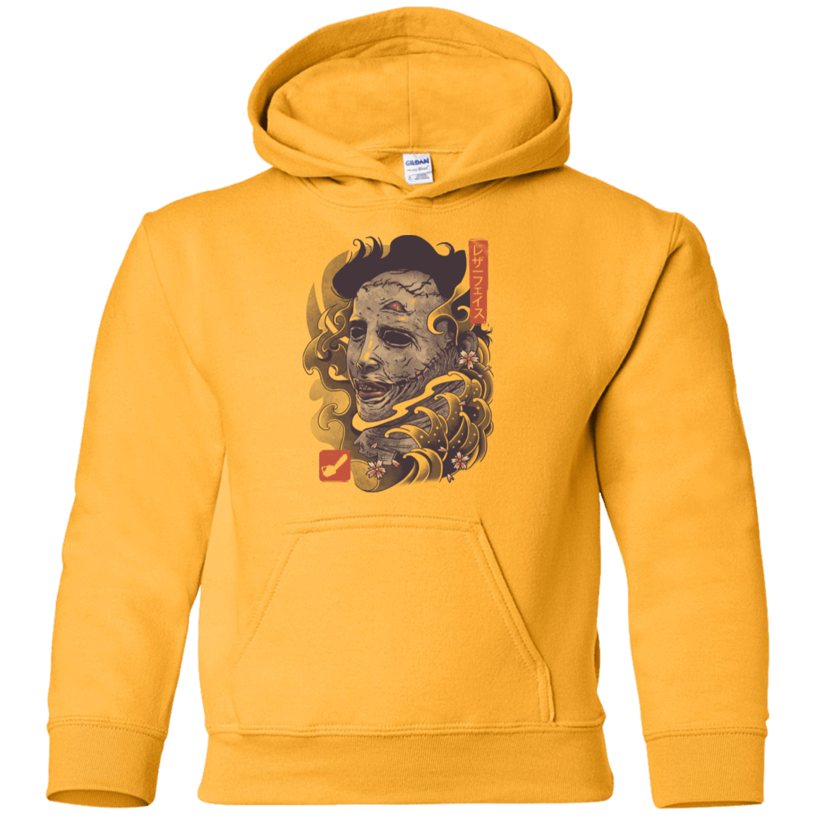 Sweatshirts Gold / YS Oni Leather Mask Youth Hoodie