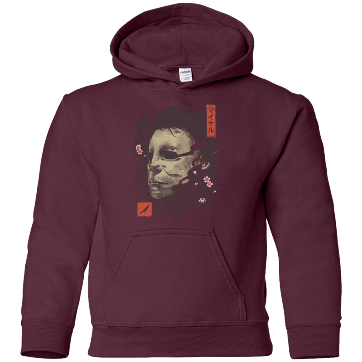 Sweatshirts Maroon / YS Oni Slasher Mask Youth Hoodie