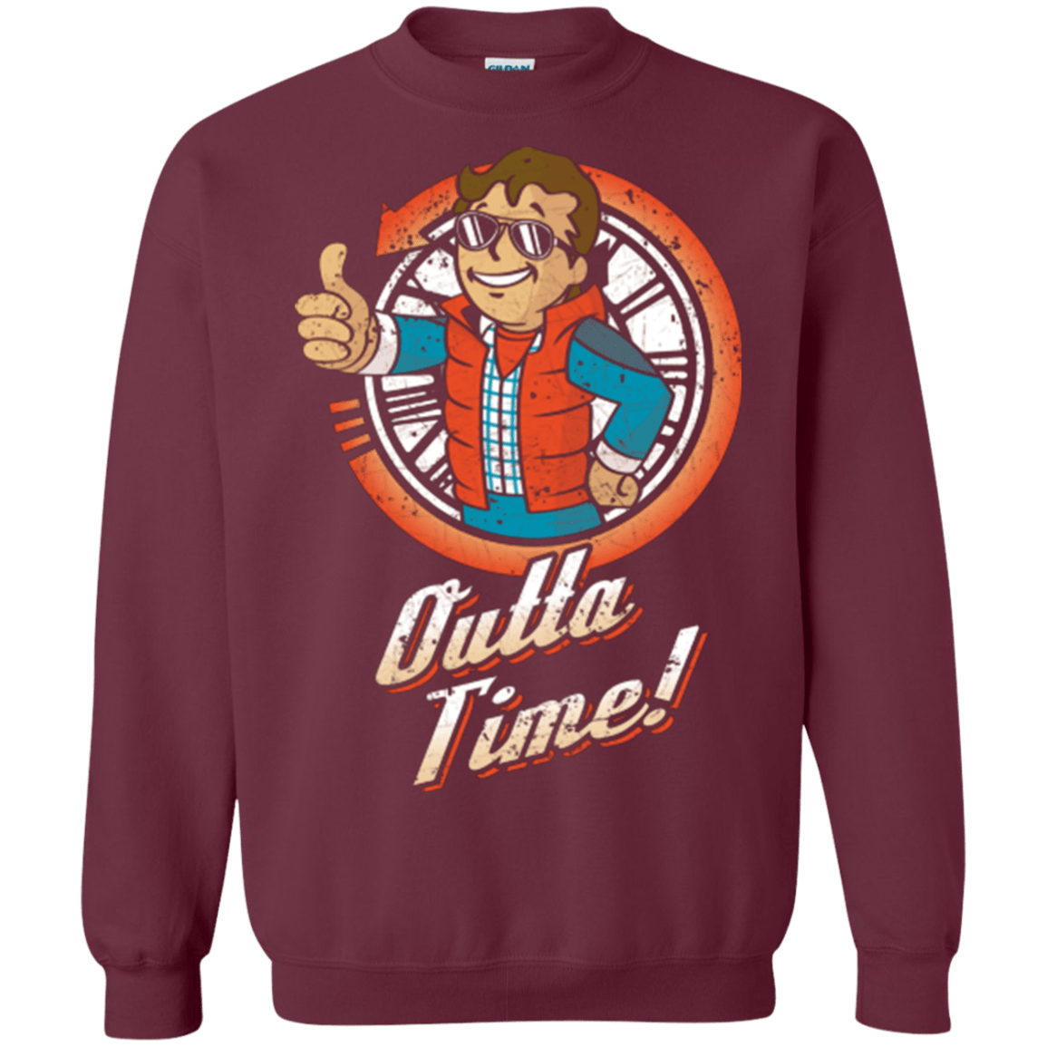 Sweatshirts Maroon / Small Outta Time Crewneck Sweatshirt