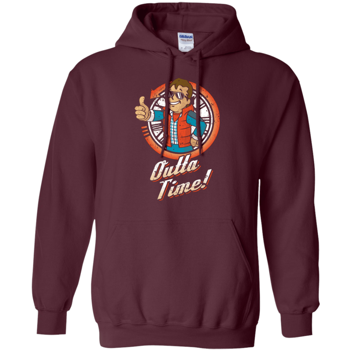 Sweatshirts Maroon / Small Outta Time Pullover Hoodie