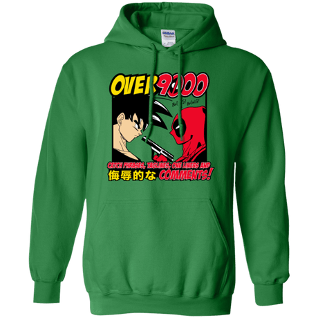 Sweatshirts Irish Green / Small Over 9000 Pullover Hoodie