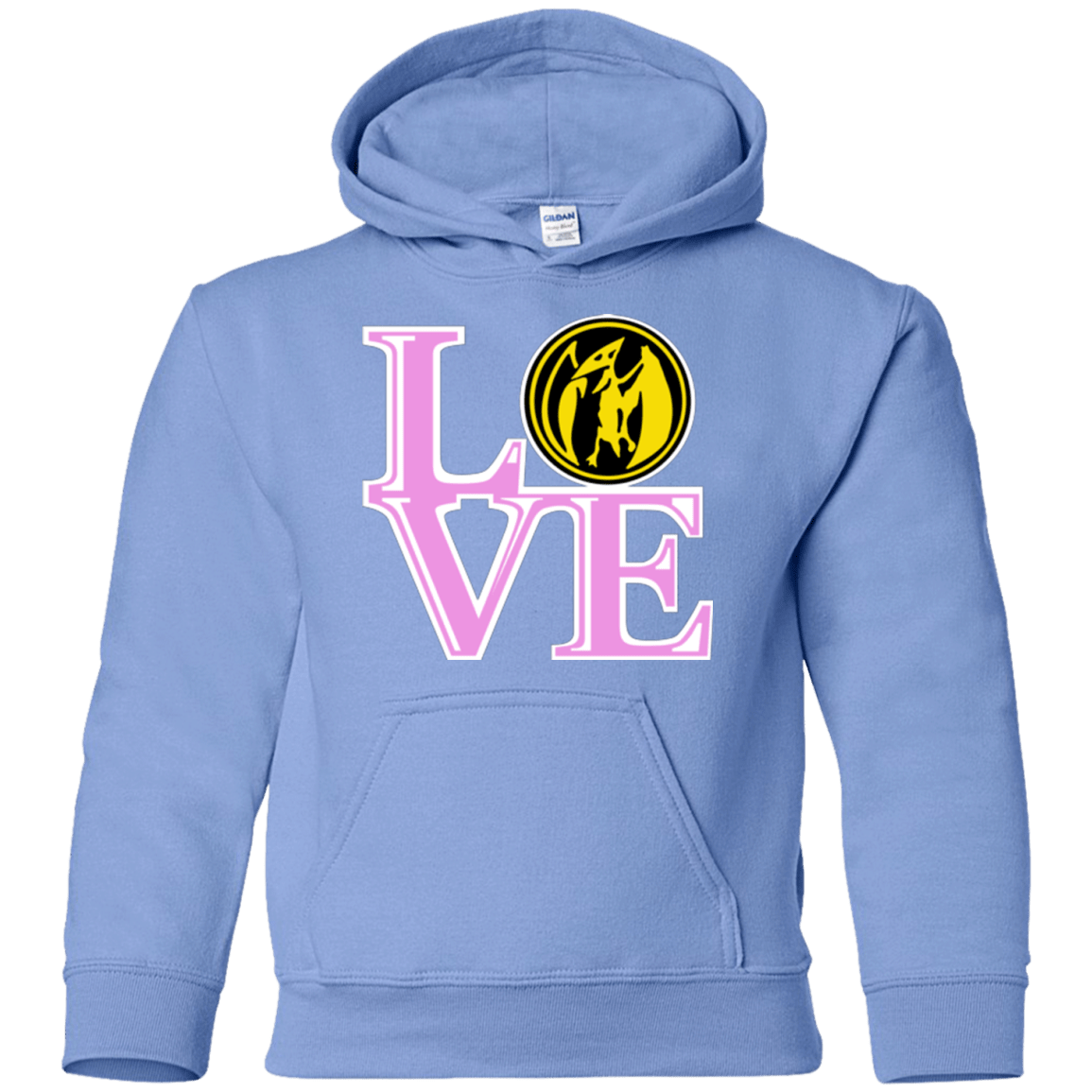 Sweatshirts Carolina Blue / YS Pink Ranger LOVE Youth Hoodie