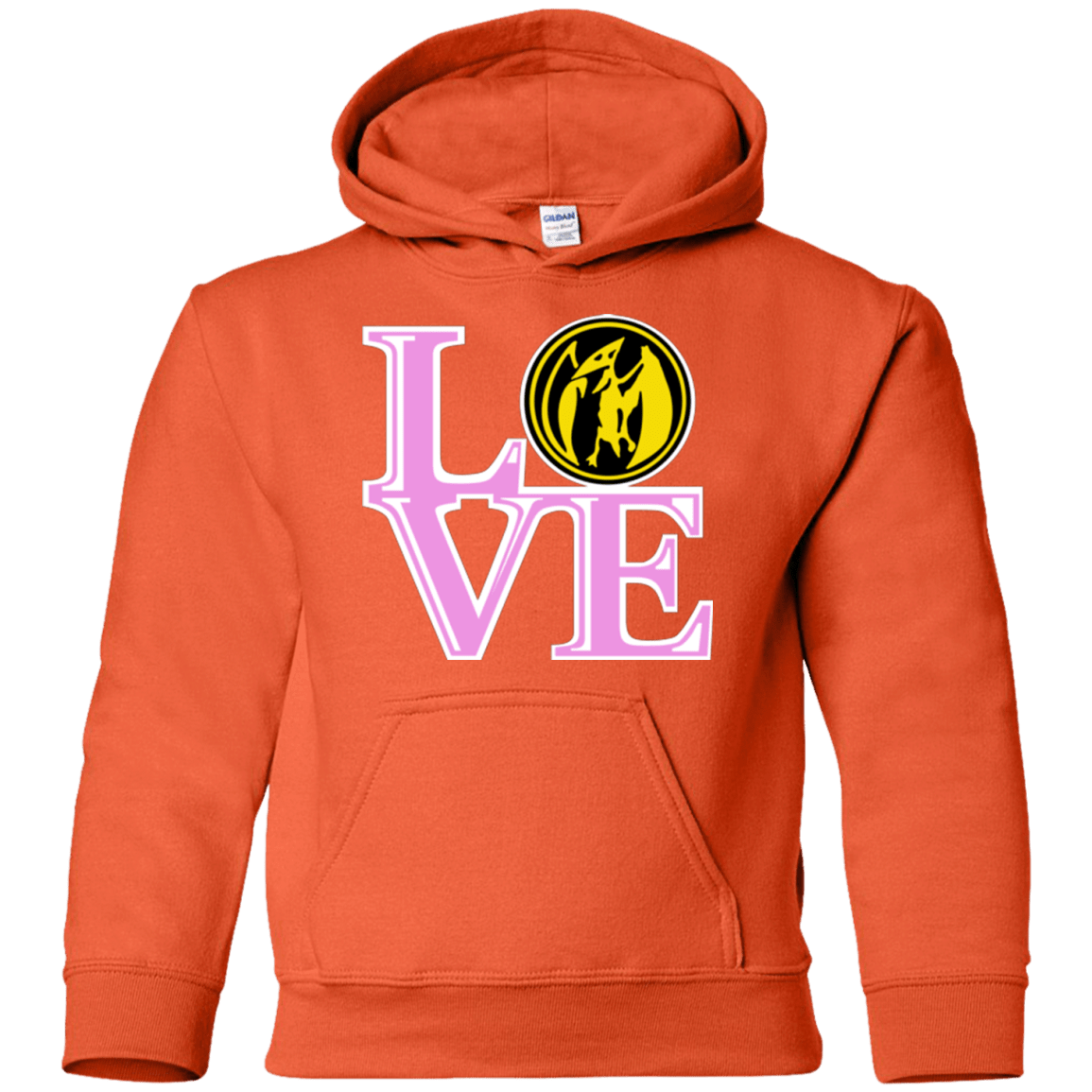 Sweatshirts Orange / YS Pink Ranger LOVE Youth Hoodie