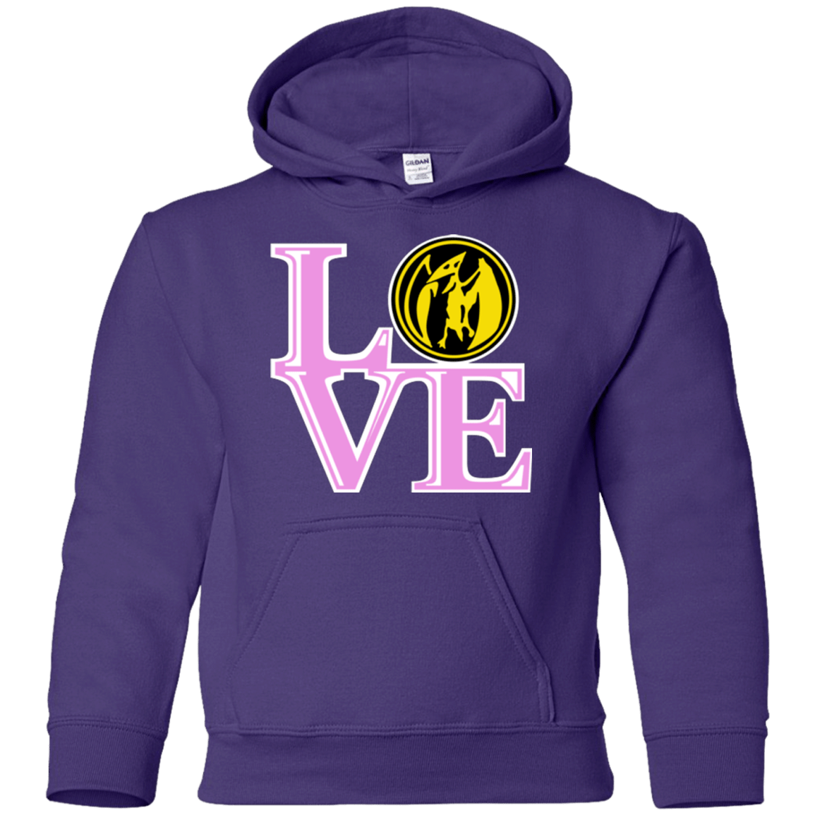 Sweatshirts Purple / YS Pink Ranger LOVE Youth Hoodie