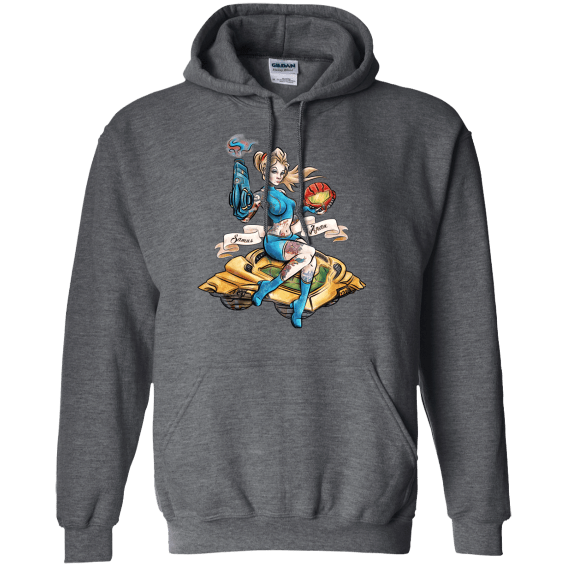 Sweatshirts Dark Heather / Small PINUP SAMUS Pullover Hoodie