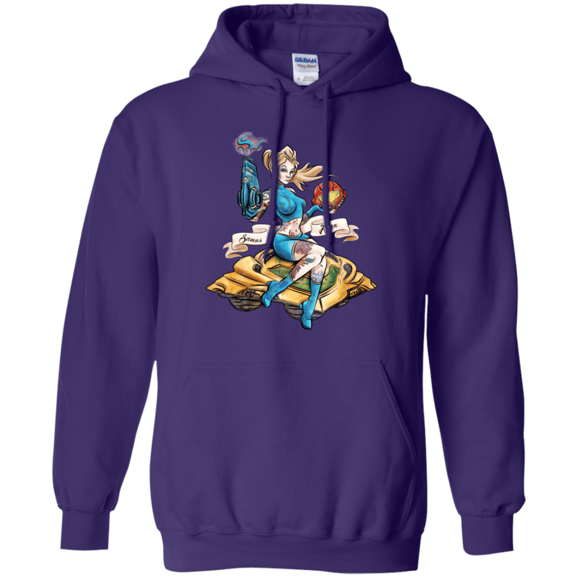 Sweatshirts Purple / Small PINUP SAMUS Pullover Hoodie