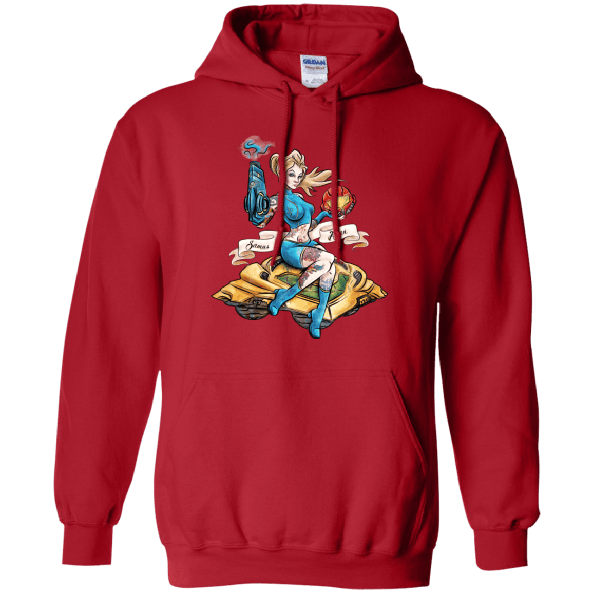 Sweatshirts Red / Small PINUP SAMUS Pullover Hoodie